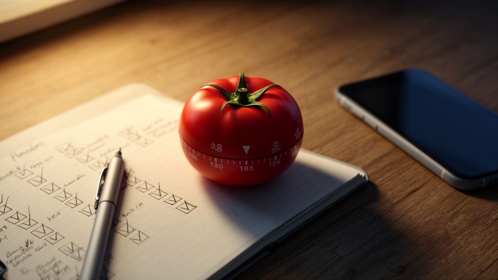 A kitchen timer on a desk next to a notebook with checkmarks, illustrating the pomodoro technique fails concept