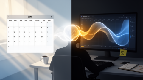 A time blocking calendar showing three energy states mapped to different work types, with a focus on scheduling tasks around energy levels