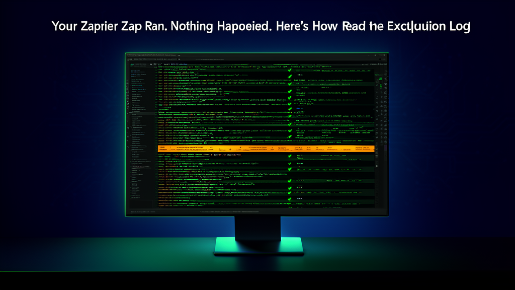 Your Zapier Zap Ran. Nothing Happened. Here’s How to Read the Execution Log.